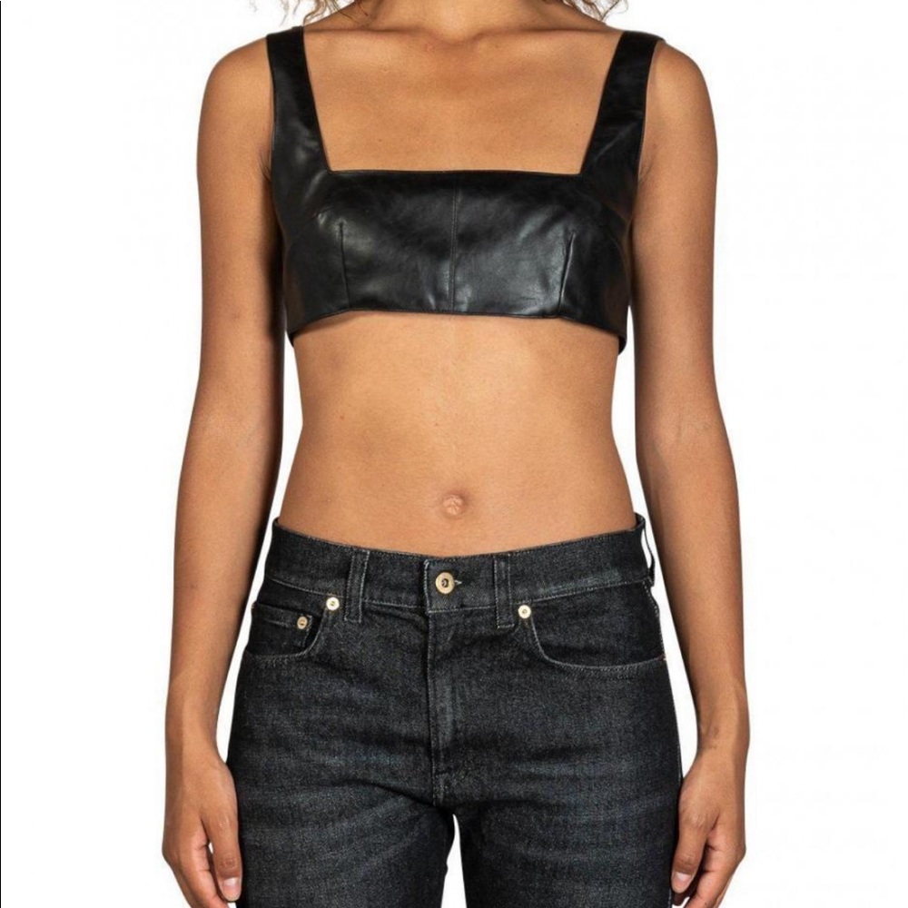Brognano Leather bra top